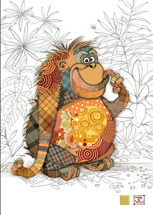 OBI ORANGUTAN BUG ART CARD