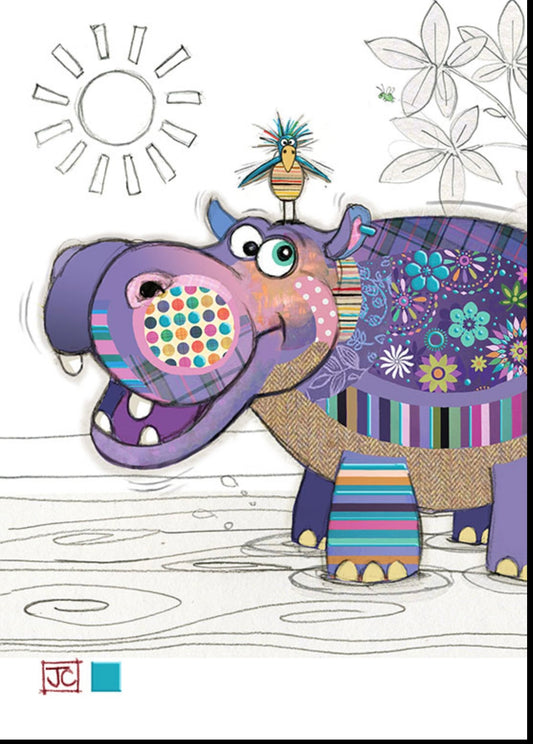 HOLLIE HIPPO BUG ART CARD