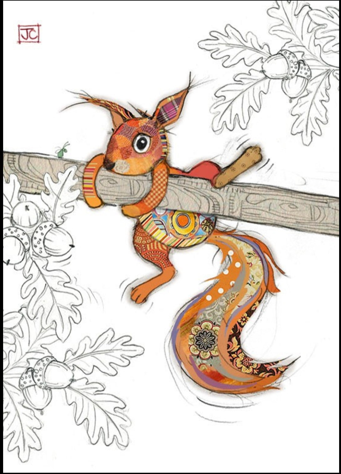 SAMMY SQUIRREL BUG ART CARD