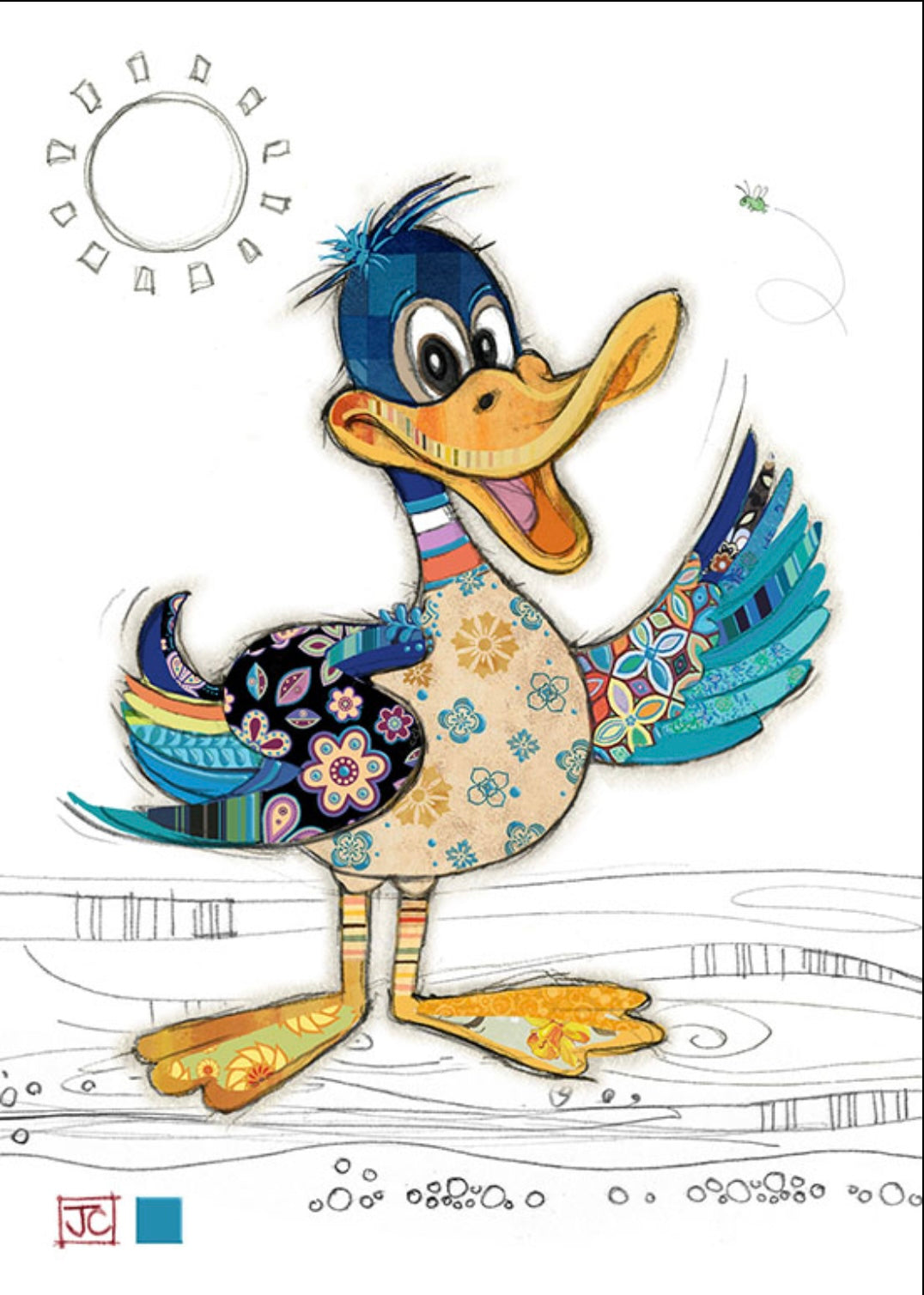 DOUGIE DUCK BUG ART CARD