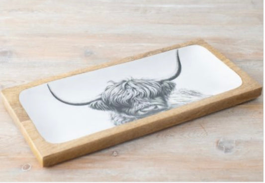 HIGHLAND COW SERVING TRAY