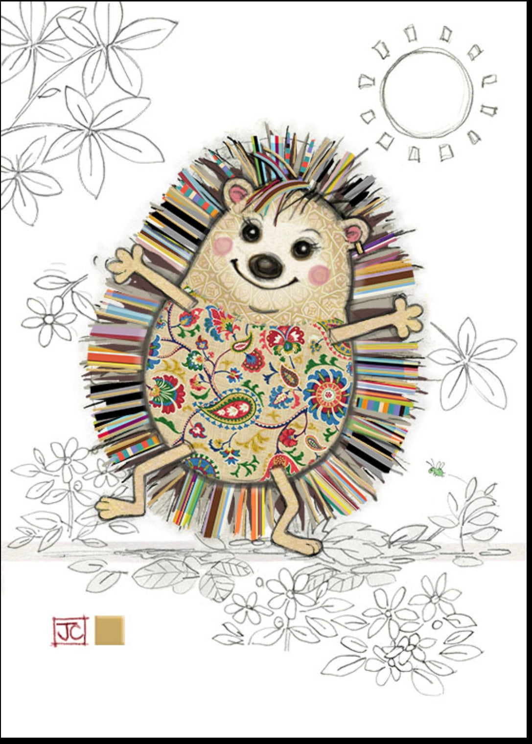 HATTIE HEDGEHOG BUG ART CARD