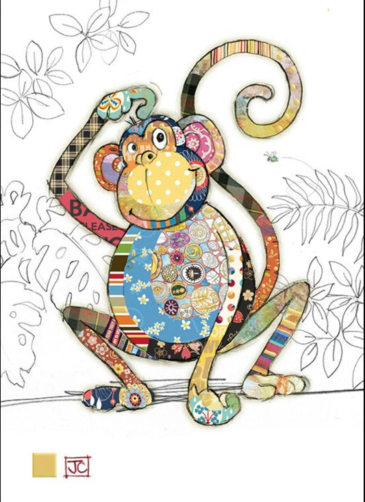 MONTY MONKEY BUG ART CARD