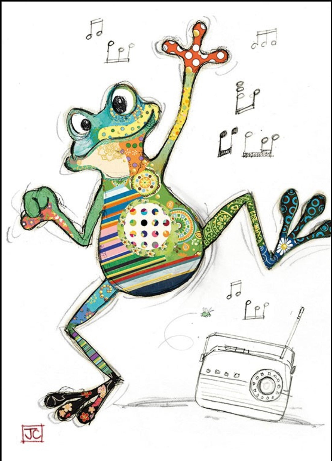 FREDDY FROG BUG ART CARD